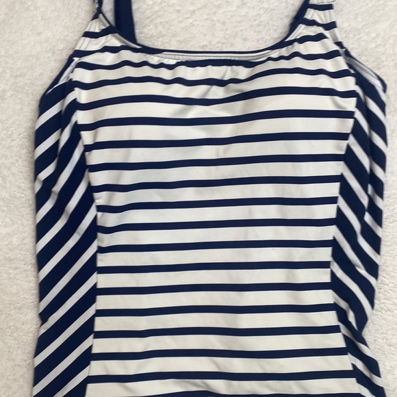 Lands' End Blue & White Striped 2-Piece Swimsuit Size 2 Bottoms Size 4 Top - Picture 5 of 16